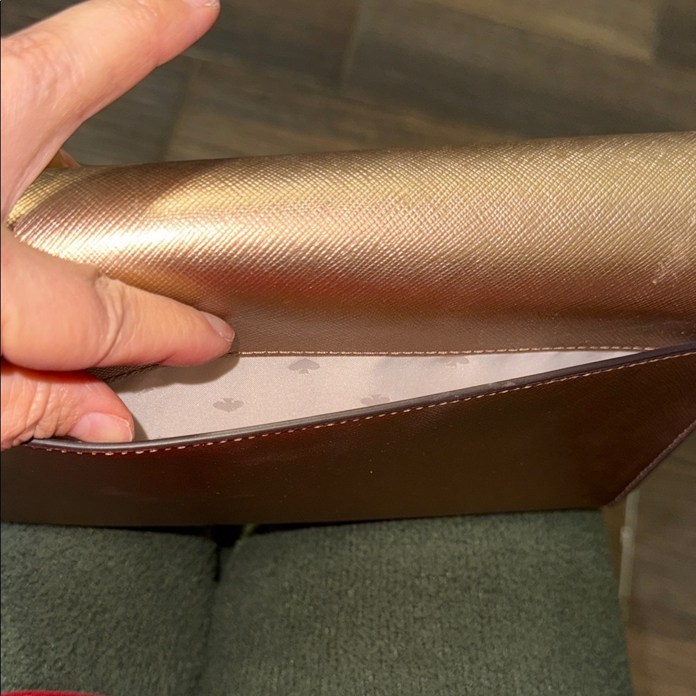 Kate Spade Metallic Rose Clutch - Picture 8 of 8